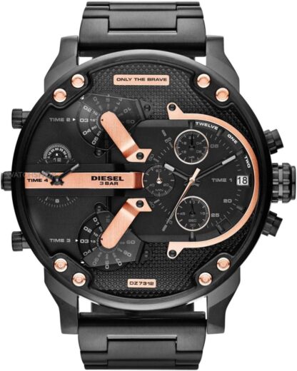 Diesel Watch for Men Mr. Daddy 2.0, Multifunction Movement, Stainless Steel Case with a Leather Strap - Image 11