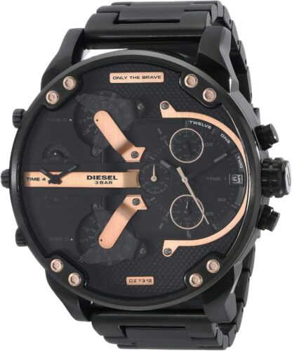 Diesel Watch for Men Mr. Daddy 2.0, Multifunction Movement, Stainless Steel Case with a Leather Strap - Image 12