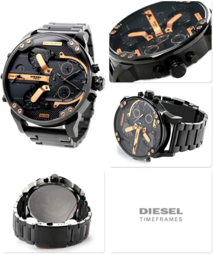 Diesel Watch for Men Mr. Daddy 2.0, Multifunction Movement, Stainless Steel Case with a Leather Strap - Image 15