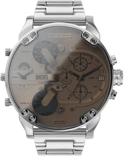 Diesel Watch for Men Mr. Daddy 2.0, Multifunction Movement, Stainless Steel Case with a Leather Strap - Image 41