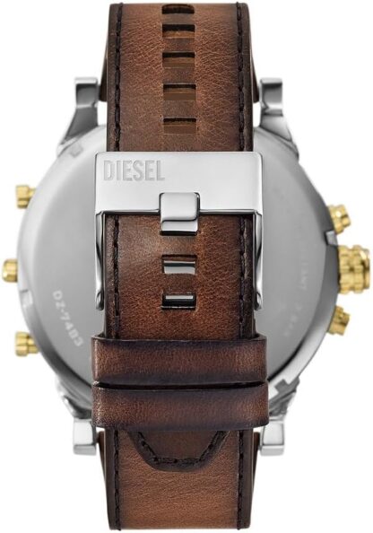 Diesel Watch for Men Mr. Daddy 2.0, Multifunction Movement, Stainless Steel Case with a Leather Strap - Image 63