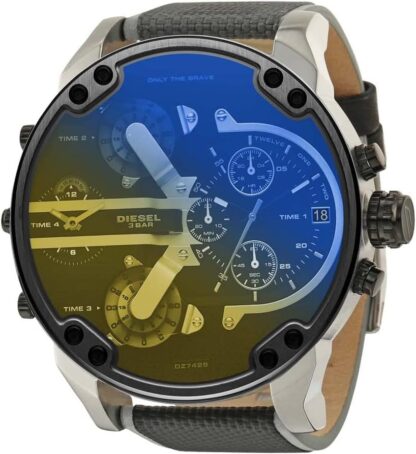 Diesel Watch for Men Mr. Daddy 2.0, Multifunction Movement, Stainless Steel Case with a Leather Strap - Image 66