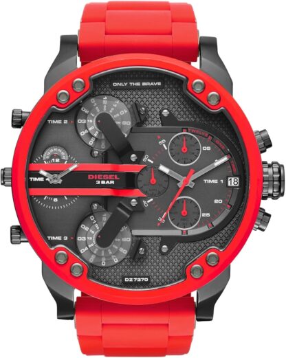 Diesel Watch for Men Mr. Daddy 2.0, Multifunction Movement, Stainless Steel Case with a Leather Strap - Image 87