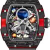 Haofa Automatic Mechanical Watch for Men 3D Planet Interstellar Hollow Watch Carbon Fibre Bezel Sapphire Waterproof Luminous Men's Watch Business Casual Watch 1971 - Image 4