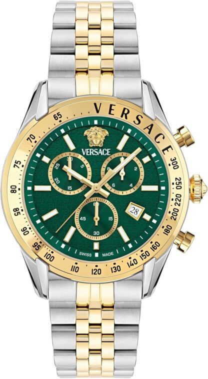 Versace Men's Chronograph Swiss Quartz Watch with Stainless Steel Strap VE8R00524