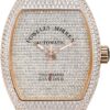 Fowllei Mirren Diamond Wrist Watch for Men, Mechanical Automatic Watch Waterproof Wrist Watch for Women Analog Watch Thousand Diamond Luxury Fashion Gift Barrel Analog Watch