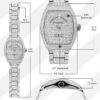 Fowllei Mirren Diamond Wrist Watch for Men, Mechanical Automatic Watch Waterproof Wrist Watch for Women Analog Watch Thousand Diamond Luxury Fashion Gift Barrel Analog Watch - Image 11