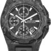 LOUIS XVI La Vauguyon Men's Watch Forged Carbon Rubber Strap Black Super-LumiNova Chronograph Analogue Automatic Stainless Steel 1200, Strap.