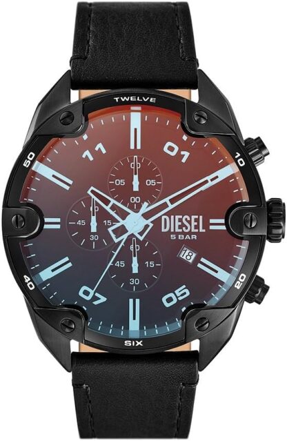 Diesel Chronograph Watch for Men Spiked, Stainless Steel Watch with stainless steel bracelet, 49mm case size - Image 10