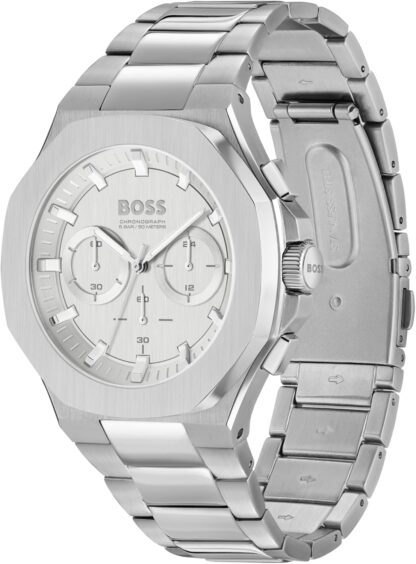 BOSS Chronograph Quartz Watch for Men Taper Collection with Silver Stainless Steel Bracelet - 1514087 - Image 2