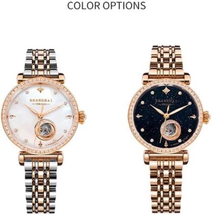 EIERFSKIOT Women's Automatic Wrist Watch Luxury Skeleton Mechanical Diamond Watches for Women Business Fashion Waterproof Ladies Watches - Image 9