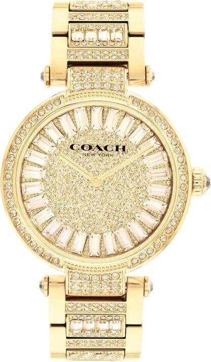 Coach Cary Watch for Women - 2H Quartz Bracelet Watch with Crystals on The Dial - Water Resistant 3 ATM/30 Meters - Gift for Her - Timeless Elegance, Perfect for Day or Night - 34mm