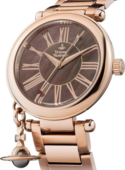 Vivienne Westwood Mother Orb Ladies Quartz Watch with Brown MOP Dial & Rose Gold Stainless Steel Bracelet VV006PBRRS - Image 2