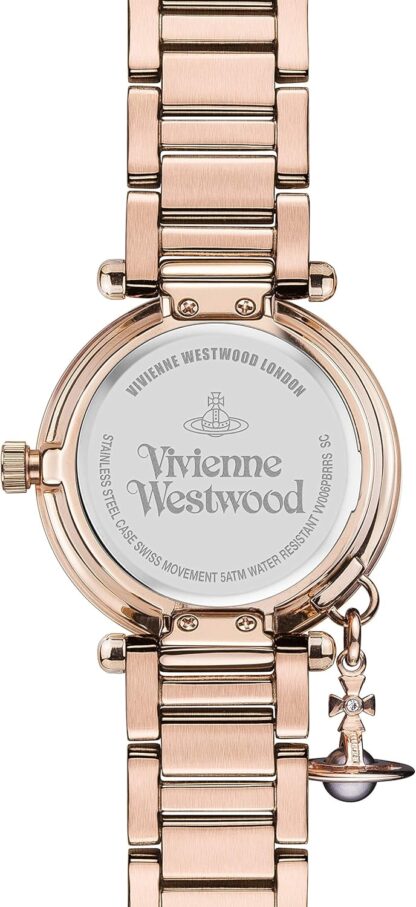 Vivienne Westwood Mother Orb Ladies Quartz Watch with Brown MOP Dial & Rose Gold Stainless Steel Bracelet VV006PBRRS - Image 4