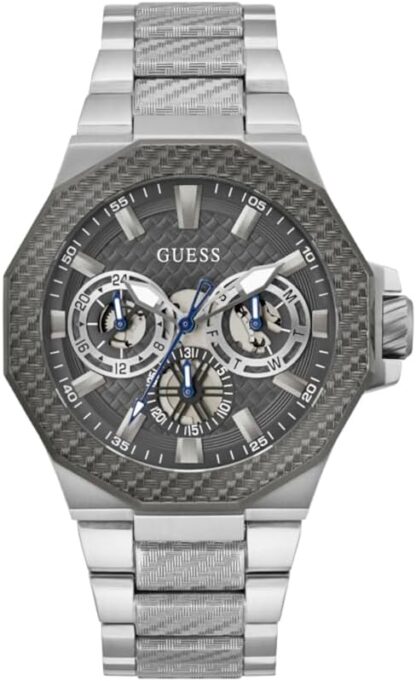 Guess Men's 45mm Watch - Gold Tone Bracelet Black Dial Two-Tone Case