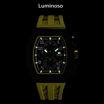 TSAR BOMBA Watches Men Luxury Square Mens Watch Chronograph 50M Waterproof Sapphire Glass Japan Quartz Movement TMI VK67 Silicone Strap Classic Tonneau Design Luminous Calendar Wrist Watches TB8204 - Image 47