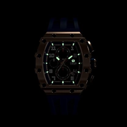 TSAR BOMBA Watches Men Luxury Square Mens Watch Chronograph 50M Waterproof Sapphire Glass Japan Quartz Movement TMI VK67 Silicone Strap Classic Tonneau Design Luminous Calendar Wrist Watches TB8204 - Image 82