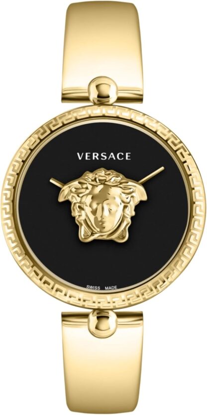 Versace Palazzo Empire Collection Luxury Ladies Watch with a Gold Strap with Gold Case and Black Gold Dial, Bone, Palazzo Empire, Gold, Bone, Palazzo Empire, gold, OS, Palazzo Empire